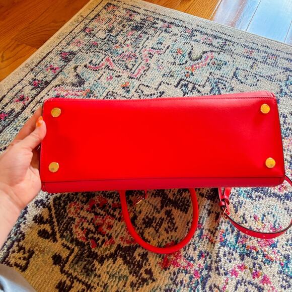 MICHAEL KORS Saffiano Leather Hope Large Satchel in Flame ❤️‍🔥 - Picture 3 of 11